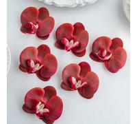 Shein 1 pieza/6 piezas/30 piezas Cabezas de flores de orquídea Phalaenopsis artificiales, flores de orquídea Phalaenopsis de PU falsas de 3.9 pulgadas, cabe