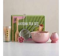 Shein 1 pieza/7 piezas Juego de té matcha de cerámica japonesa, incluye cuenco matcha, batidor matcha, taza matcha, agitador, cuchara de té, juego de cuenco