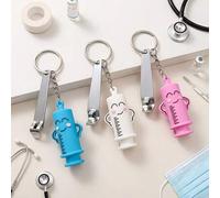 Shein 1 pieza Abrebotellas de Ampolla de Enfermera Llavero, Abrebotellas de Líquido Oral Novedoso, Llavero con Forma de Jeringa Adorable, Regalo Favorito pa