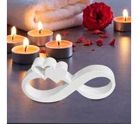 Shein 1 pieza Accesorio decorativo moderno y minimalista con símbolo del infinito y corazón en blanco, decoración de escritorio de tablero de espuma, adecua