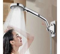 Shein 1 pieza Adaptador de codo para ducha, extensión ajustable del brazo de la ducha para la conversión de ducha de mano a ducha superior, conector girator
