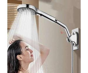 Shein 1 pieza Adaptador de codo para ducha, extensión ajustable del brazo de la ducha para la conversión de ducha de mano a ducha superior, conector girator
