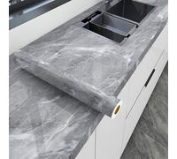 Shein 1 pieza Adhesivo de cocina de PVC, adhesivo de renovación de pared impermeable con patrón de mármol moderno para la cocina, adhesivos, adhesivo de par