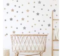 Shein 1 pieza Adhesivo de pared con estampado de estrella, Calcomanía de pared de PVC con estampado de estrella bohemio para decoración del hogar, Adhesivos