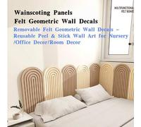 Shein 1 pieza Adhesivo de pared en forma de arco de fieltro, Revestimiento de pared para renovación del hogar, Almohadilla de decoración de pared, Envolvent