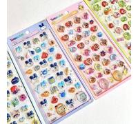 Shein 1 pieza Adhesivos tópicos de Songzi Dropping, Lindos adhesivos 3D de mascotas electrónicas retro, adecuados para decorar cuadernos, tazas de agua y ál