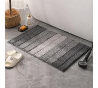 Shein 1 pieza Alfombra de baño, Alfombra de ducha suave y esponjosa de microfibra antideslizante, Alfombra lavable antideslizante para el piso del baño, Dec