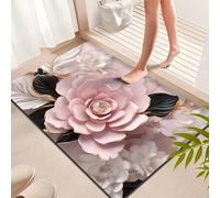 Shein 1 pieza Alfombra de baño de diatomita floral única, adecuada para baño y aseo
