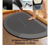 Shein 1 pieza Alfombra de baño súper absorbente y antideslizante - Secado rápido, hecha de diatomita, adecuada para ducha, bañera, lavandería y entrada, se