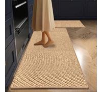Shein 1 pieza Alfombra pasillo extra larga de unicolor - Alfombra grande rectangular para el piso, textura de yute sintético, lavable a máquina, adecuada pa
