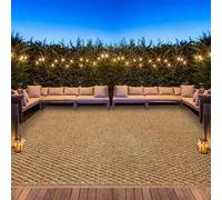 Shein 1 pieza Alfombra redonda de ratán con diseño de piña, adecuada para patio exterior, balcón, alfombra resistente a los rayos UV, decoración casual amer