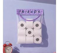 Shein 1 pieza Almacenamiento de bolsas de basura de gran capacidad montado en la pared, adhesivo y transpirable, diseño plegable, ahorrador de espacio. Perf