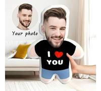 Shein 1 pieza Almohada de decoración del hogar con foto personalizada, regalo ideal para parejas, novios y novias - Adecuado para el Día de San Valentín, Na