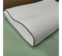 Shein 1 pieza Almohada de espuma de memoria de fibra de bambú, almohada ortopédica cervical ergonómica, almohada de soporte para el cuello transpirable, rel