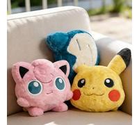 Shein 1 pieza Almohada de peluche de la serie Sueño Dulce de Pokémon, diseño de Pikachu y Jigglypuff, esponjoso y suave, estilo de dibujos animados 3D, adec