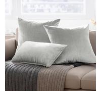 Shein 1 Pieza Almohada De Sofá De Terciopelo Suave Con Funda De Cojín Cuadrado Para Sofá Cama, 18x18 Pulgadas, Plateado Brillante, No Se Incluye Relleno De