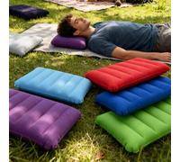 Shein 1 pieza Almohada inflable cuadrada para viajes - Soporte de cuello para coche & avión, también adecuada como cojín lumbar, ideal para vuelos largos &
