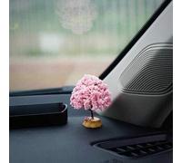 Shein 1 pieza Árbol de flores artificiales para decoración interior de automóvil, variedad de mini árboles del amor como ornamento creativo para automóvil,