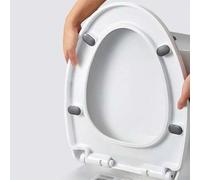Shein 1 pieza Asiento de inodoro, tapa de inodoro universal, opción de forma O/U/V, asiento de inodoro de cierre suave, fácil y rápido de ensamblar, fácil d