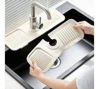 Shein 1 pieza Bandeja de goteo de silicona para grifo - Atrapagotas de silicona para manija de grifo, dispensador de jabón para platos, soporte para esponja