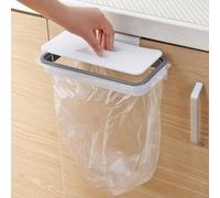 Shein 1 pieza blanco puerta trasero colgante almacenamiento PP multifuncional Bolsa de basura Soporte para cocina