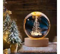 Shein 1 pieza Bola de cristal creativa con luz nocturna 3D, diámetro de 6 cm, serie de muñeco de nieve de otoño e invierno, serie de pareja de San Valentín,