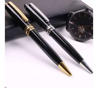 Shein 1 pieza Bolígrafo de metal personalizado con recarga, punta media retráctil con cierre giratorio, juego de regalo de oficina de negocios personalizabl