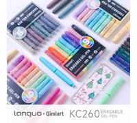 Shein 1 pieza Bolígrafos de gel borrables de alta calidad y coloridos, bolígrafos para dibujo y planificación de estudiantes de arte, 9 colores/45 colores,
