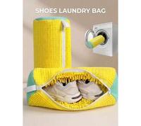 Shein 1 pieza Bolsa de lavado de zapatillas para lavadora, bolsa de lavandería para zapatos que mantiene la forma, red protectora de malla para limpieza pro