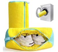 Shein 1 pieza Bolsa de lavado de zapatos de 360°, material de nailon, adecuada para todo tipo de zapatos - Antideformación, reutilizable, con cremallera res