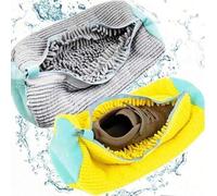 Shein 1 pieza Bolsa de malla reutilizable para lavar zapatos en la lavadora y secadora, apta para zapatos de adultos y niños, bolsa de lavado de zapatos ant