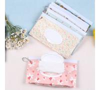Shein 1 pieza Bolsa portátil de toallitas húmedas de EVA, bolsa de pañuelos con tapa con hebilla y extracción, bolsa de pañuelos reutilizable, caja de pañue