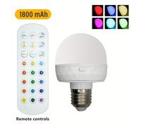 Shein 1 pieza Bombilla LED recargable con control remoto, bombilla recargable desmontable E26, 3 colores cambiantes, regulable, temporizador, lámpara de mes