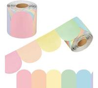 Shein 1 pieza Borde de tablero de corcho con borde ondulado arcoíris - Decoración de pared autoadhesiva y removible. Adecuado para decoración de espacios es