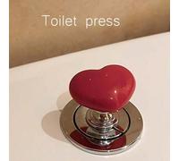 Shein 1 pieza Botón de descarga dual con forma de corazón para el tanque del inodoro, accesorios y herramientas de baño