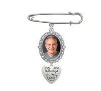 Shein 1 pieza Broche de joyería con marco de cristal de gema y cristal, decoración para el hogar, regalo de aniversario para familia y amigos, mejor regalo