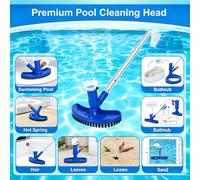 Shein 1 pieza Cabezal de succión de vacío portátil, limpiador de piscina con forma de media luna con cepillo de piso, uso universal multi-escenario para pis