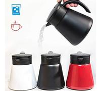 Shein 1 pieza Cafetera de acero inoxidable 304 con conservación de calor de 12 a 24 horas, 680ml Cafetera de estilo europeo de doble capa al vacío con botón