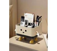 Shein 1 pieza Caja de almacenamiento multifuncional de escritorio, organizador de maquillaje, soporte para control remoto y suministros de oficina, decoraci