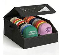 Shein 1 pieza Caja de almacenamiento resistente para gorras de béisbol, puede contener hasta 24 gorras, organizador de gorras transparente, adecuado para ar