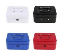 Shein 1 pieza Caja de monedas mini con cerradura, segura y confiable con ranura, hucha de metal para adultos