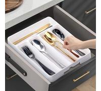 Shein 1 pieza Caja organizadora de cubiertos, Caja de almacenamiento de cubiertos, Bandeja de almacenamiento de cajón de cocina, Organizador de cubiertos pl