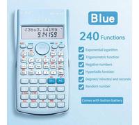 Shein 1 pieza Calculadora científica azul para estudiantes, herramienta multi-función de examen y aprendizaje para calcular funciones y fracciones, pantalla