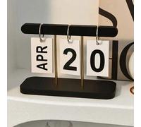 Shein 1 pieza Calendario de escritorio de estilo nórdico de lujo, adecuado para sala de estar, entrada, oficina, estantería