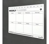 Shein 1 pieza Calendario magnético para refrigerador, pegatina de pizarra blanca blanda y borrable, planificador semanal y mensual, suministros de oficina,