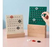Shein 1 pieza, Calendario perpetuo de escritorio de oficina de madera, estilo retro, regalo único para el hogar, muestra el mes y la fecha, decoración de es