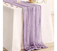 Shein 1 pieza Camino de mesa transparente de lavanda, mantel de estilo bohemio, tamaño 90*180cm/90*400cm, mantel transparente, suministros para fiesta de ba