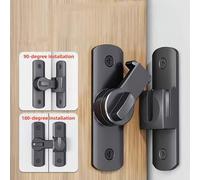 Shein 1 pieza Candado de metal de alta resistencia - Cerradura de giratoria de 90/180 grados, adecuada para puertas de granero, puertas corredizas de baño,
