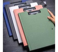 Shein 1 pieza Carpeta A4 con doble clip, organizador de documentos con cubierta dura y doble clip metálico, tablero de escritura horizontal y carpeta, adecu