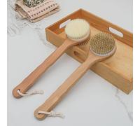 Shein 1 pieza Cepillo de baño de madera, decoración del hogar y del baño, decoración de otoño, de vuelta a la escuela